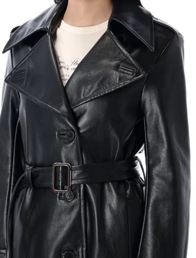 Acne Studios Women's Eco Leather Trench Coat In Black