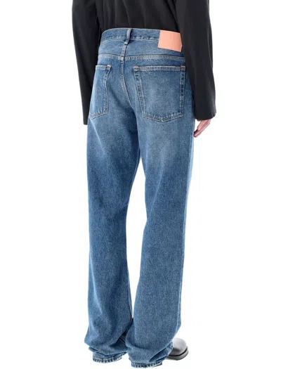 Acne Studios Distressed Straight-leg Jeans In Blue