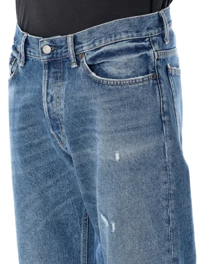 Acne Studios Distressed Straight-leg Jeans In Blue