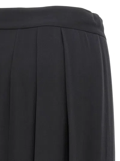 Alberta Ferretti High-waisted Silk Georgette Palazzo Pants With Asymmetrical Back Panel