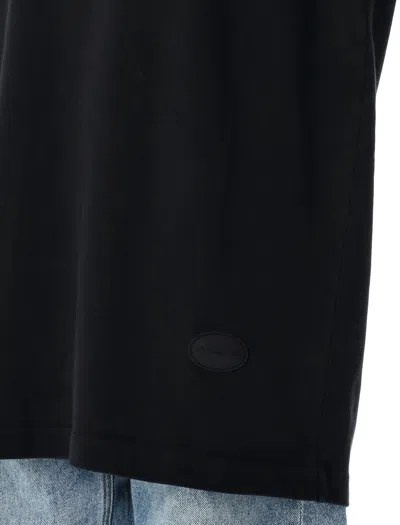 Alexander Wang Black Oversized Drop-sleeve T-shirt In Black
