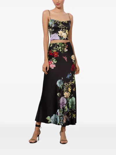Alice And Olivia Saylor Bustier Crop Top In Black