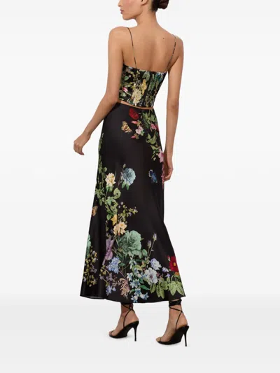 Alice And Olivia Saylor Bustier Crop Top In Black