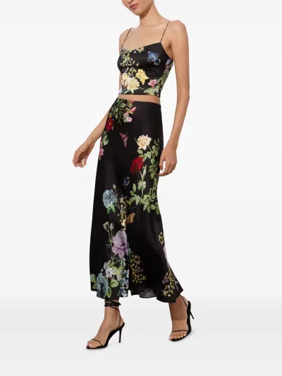 Alice And Olivia Saylor Bustier Crop Top In Black