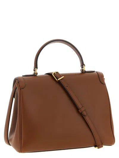 Valentino Garavani 9to5 Leather Handbag In Brown