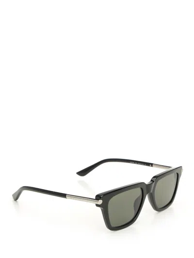 Alexander Mcqueen Acetate Sun Glasses Black In Green