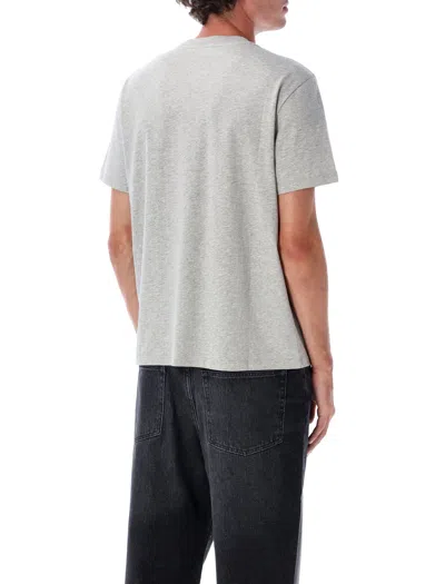 Ami Alexandre Mattiussi Ami De Coeur T-shirt In Organic Cotton Jersey In Gray