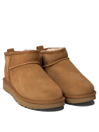 Ugg Camel Suede Classic Ultra Mini Ankle Boots