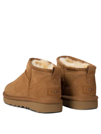 Ugg Camel Suede Classic Ultra Mini Ankle Boots