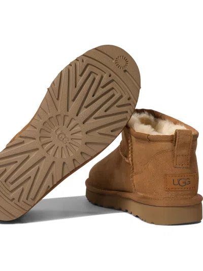 Ugg Camel Suede Classic Ultra Mini Ankle Boots