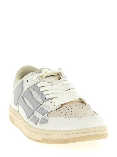 Amiri 'skel Top' Grey Low Top Sneakers With Logo Patch On The Tongue And Logo Lettering On The Heel