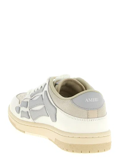 Amiri 'skel Top' Grey Low Top Sneakers With Logo Patch On The Tongue And Logo Lettering On The Heel