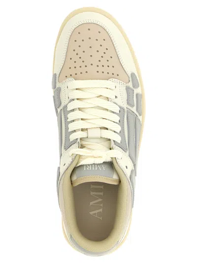 Amiri 'skel Top' Grey Low Top Sneakers With Logo Patch On The Tongue And Logo Lettering On The Heel