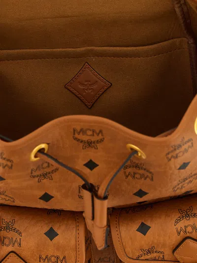 Mcm Aren Backpack In Brown
