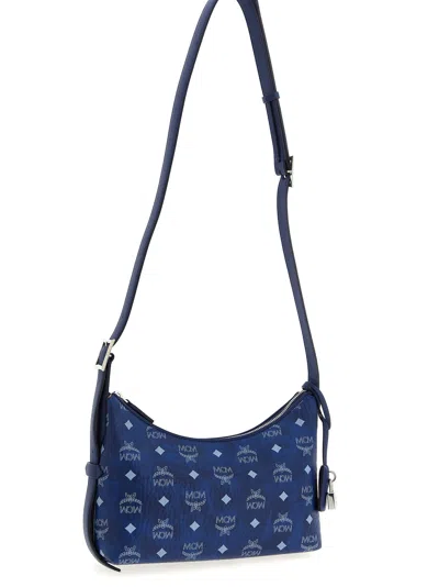 Mcm 'aren Hobo' Small Shoulder Bag In Blue