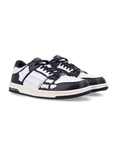 Amiri Mens Black Skel Top Bandana-print Leather Low-top Trainers In White