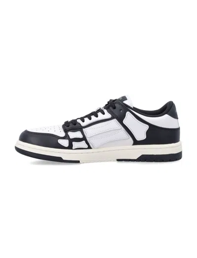 Amiri Mens Black Skel Top Bandana-print Leather Low-top Trainers In White