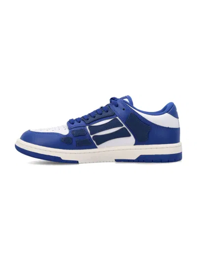 Amiri Leather Sneakers Contrast Panels In Blue