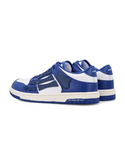 Amiri Leather Sneakers Contrast Panels In Blue