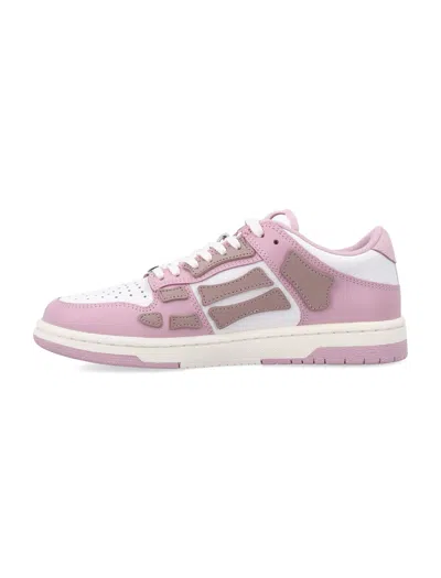 Amiri Skel Leather Low-top Sneakers In Pink