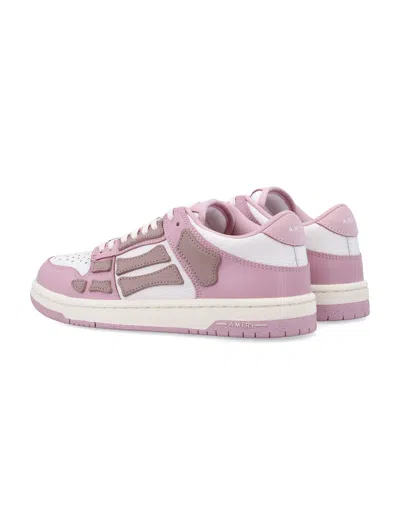 Amiri Skel Leather Low-top Sneakers In Pink
