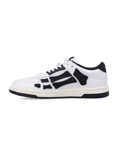 Amiri Tow-tone Leather Skel Sneakers In White