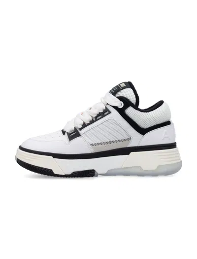 Amiri White Low Top Sneakers With Logo Patch On Side And Tongue