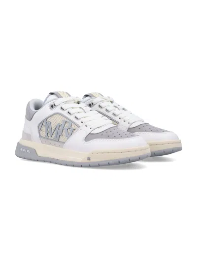 Amiri Classic Panelled Grained Leather Sneakers In White