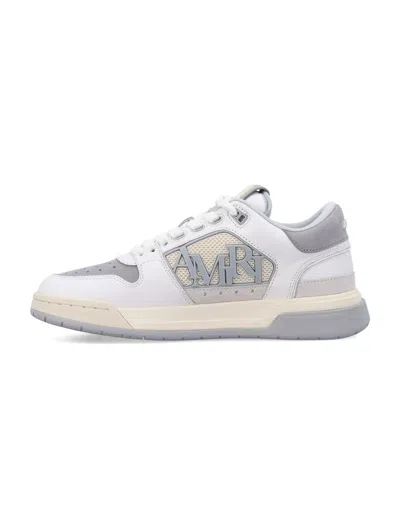 Amiri Classic Panelled Grained Leather Sneakers In White