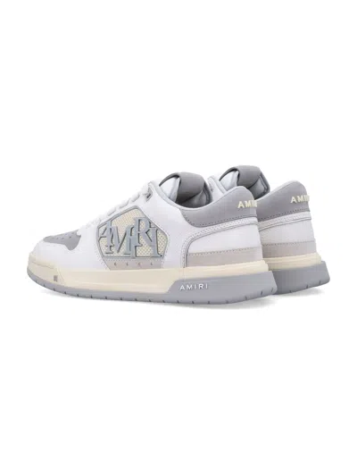 Amiri Classic Panelled Grained Leather Sneakers In White