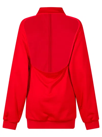 Balenciaga High Collar Ribbed Cuffs Side Pockets In Red
