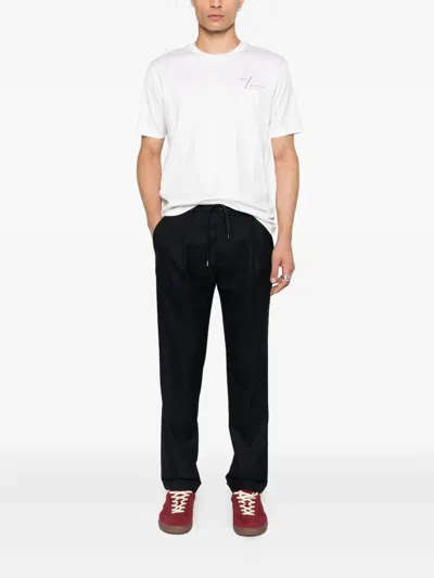 Paul & Shark Back-print Cotton T-shirt In White