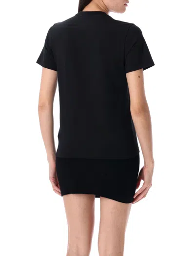 Amiri Hollywood Crew Neck Text Print Top In Black