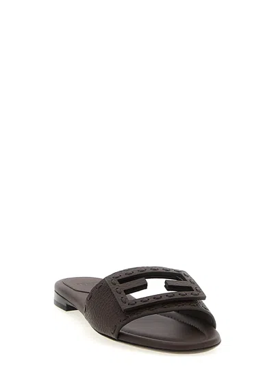 Fendi Baguette Flat Shoes Brown