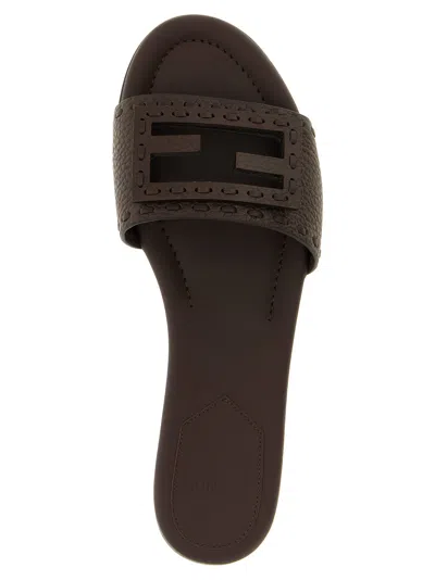 Fendi Baguette Flat Shoes Brown