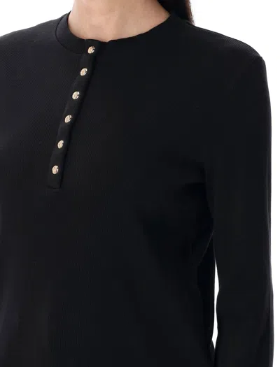 Anine Bing Womens Black Alessia Ribbed Stretch-cotton T-shirt Xs In Multi