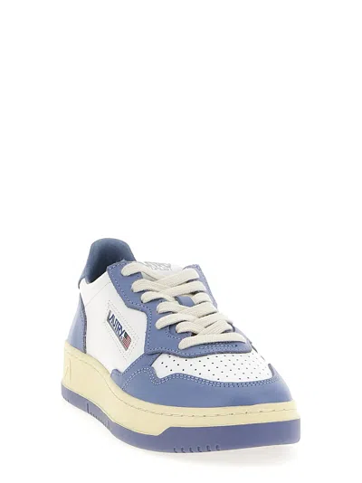 Autry Medalist Low Sneakers Leather Bicolor Paneling Perforated Sole