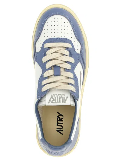 Autry Medalist Low Sneakers Leather Bicolor Paneling Perforated Sole