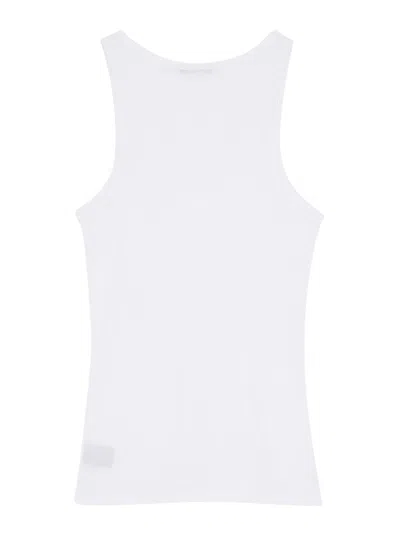 Tom Ford Ribbed Logo Jersey Tank In White