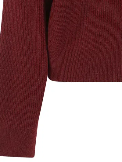 Brunello Cucinelli Cashmere Blend English Ribbed Turtleneck Sweater In Red