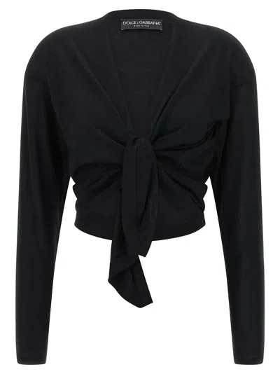 Dolce & Gabbana Cashmere Cardigan Sweaters And Cardigans Black In Black