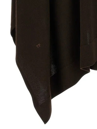 Tom Ford Cashmere Poncho Capes Brown In Black