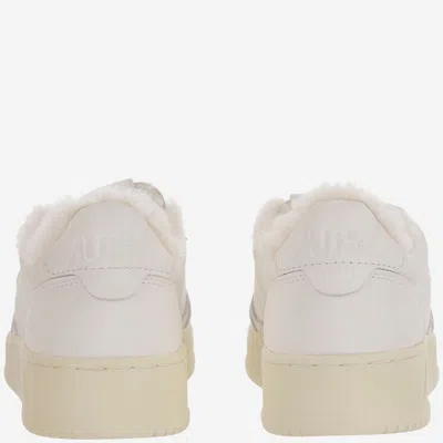 Autry Low Sneakers With Leather And Suede Combination In White