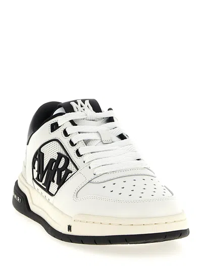 Amiri White Low Top Sneakers With Logo Patch On The Side And Contrasting Heel With Logo Lettering
