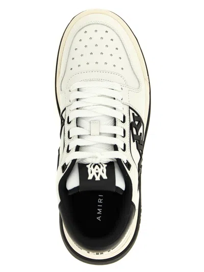 Amiri White Low Top Sneakers With Logo Patch On The Side And Contrasting Heel With Logo Lettering