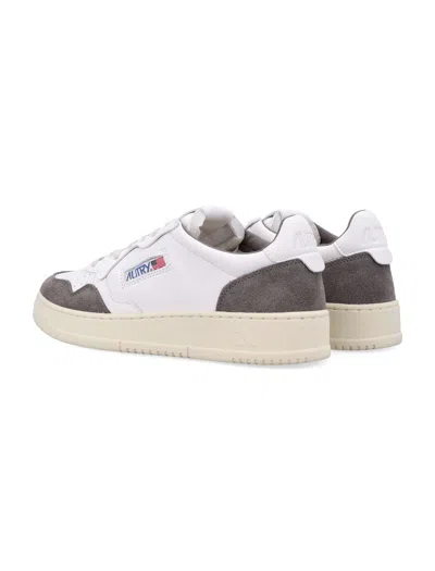 Autry Low Sneaker With Contrast Panels And Perforated Toe In Multi