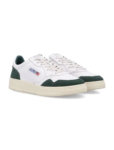 Autry Medalist Low White Leather And Suede Bottle Sneakers In White