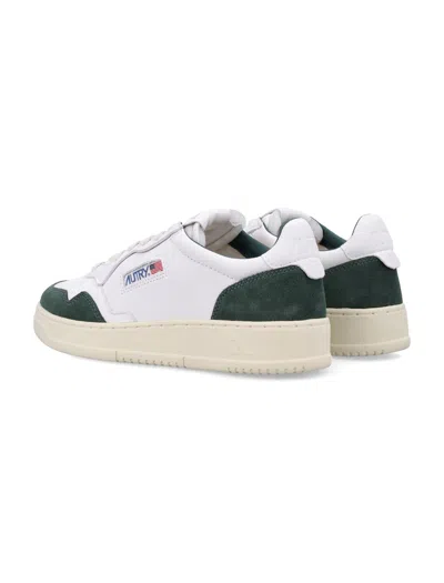 Autry Medalist Low White Leather And Suede Bottle Sneakers In White