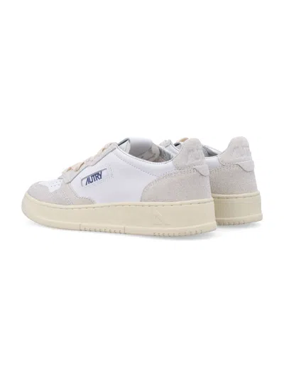 Autry White And Grey Medalist Low Sneakers In White