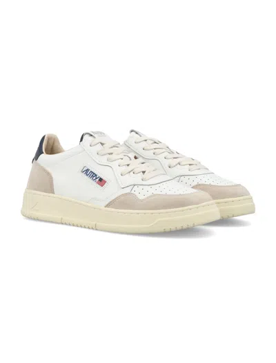 Autry Blue Leather Fabric Sneakers